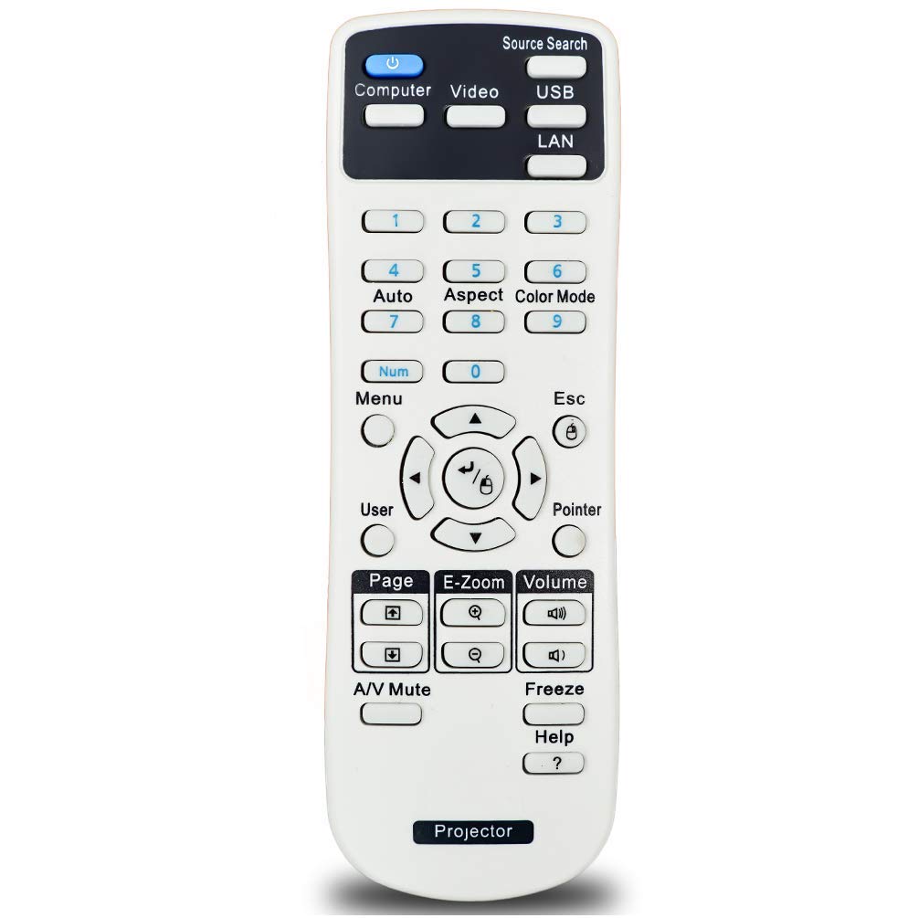 Replacement Projector Remote Control for Epson PowerLite 2255U Home Cinema LS100 PowerLite Home Cinema 1450