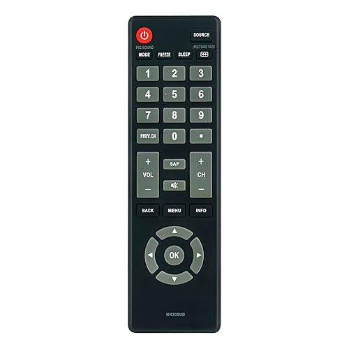 NH305UD Replace Remote Control fit for Emerson TV LF501EM4 LF501EM4F LC320EM3FA LF402EM6 LF402EM6F LF461EM4 LF461EM4A LF501EM4A LF501EM5 LF501EM5F