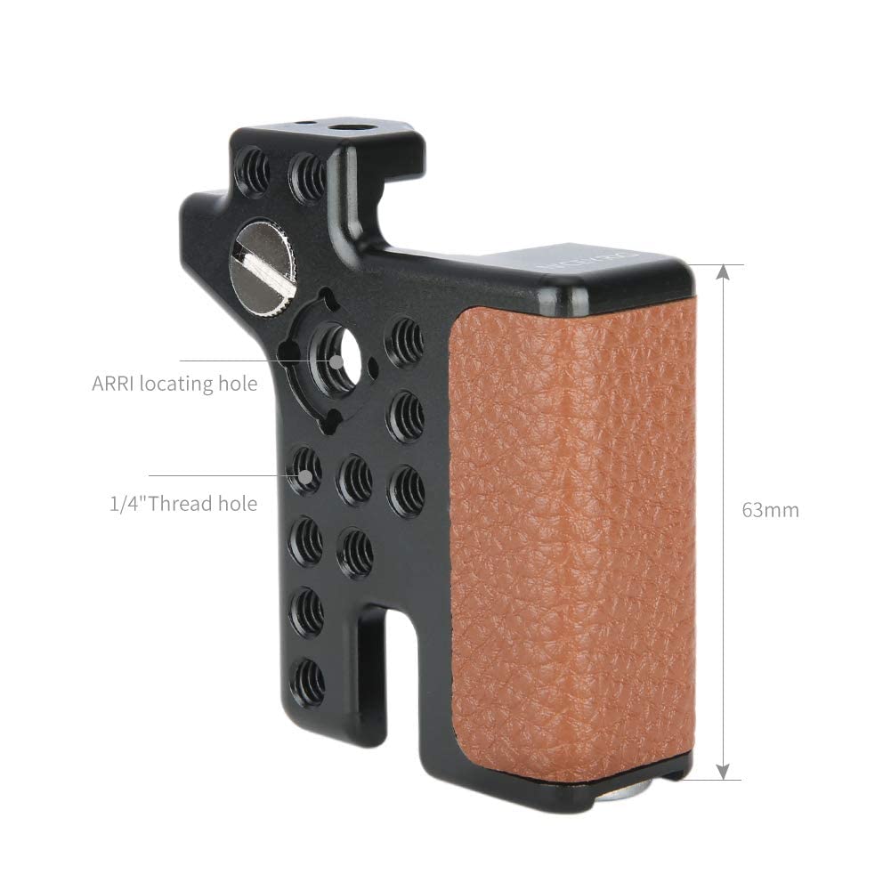 NICEYRIG Grip for Sigma FPL FP, Camera Right Handle with Premium Leather (Brown Color) - 370