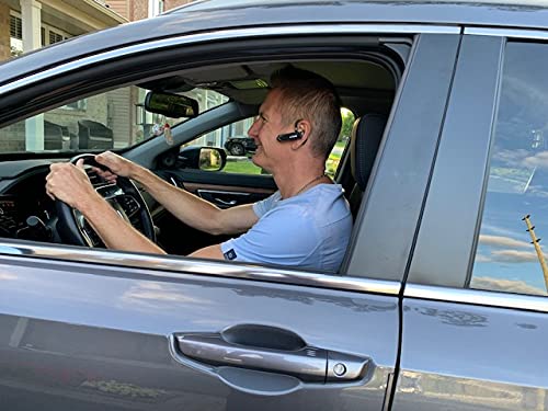 Noellie Bluetooth Earpiece, Wireless Handsfree, Noise Cancelling in-Ear Headset Earbuds, Great for Driving Business Leisure Compatible with Phones