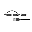 Belkin 3-Feet Micro-USB Cable with Lightning Connector Adapter - Retail Packaging - Black