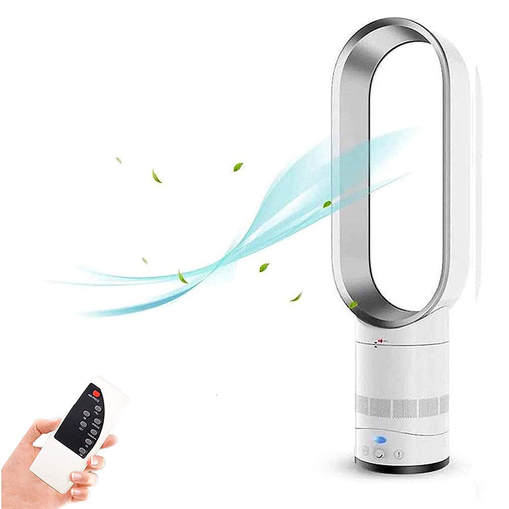 TMMLIJIPL Tower Fan Tower Fan with Remote Space-Saving Portable Floor Bladeless Fan for Bedroom Living Rooms Office (Silver)