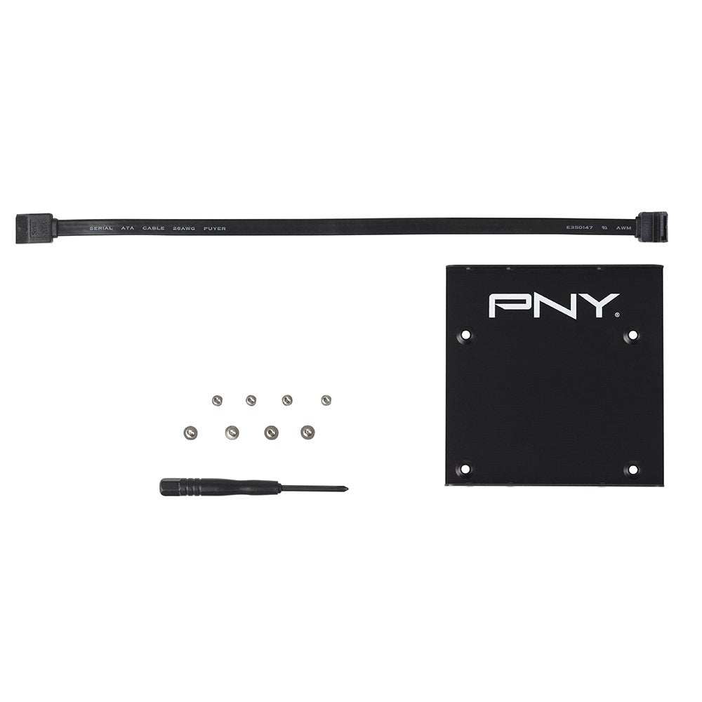 PNY Mounting kit for SSD or HDD 2.5 "Internal Bay, USB 3.0 Enclosure and cloning Software.