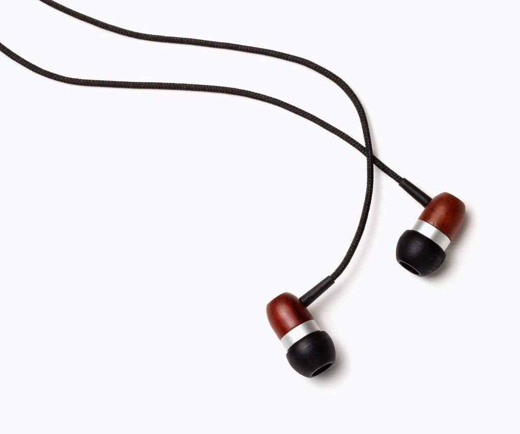 Symphonized Premium Wooden Earphones Wired (3.5mm Jack) Deep Bass Sound, 3D Sound, Microphone Volume Control, 90% Noise Cancelling for Type C…