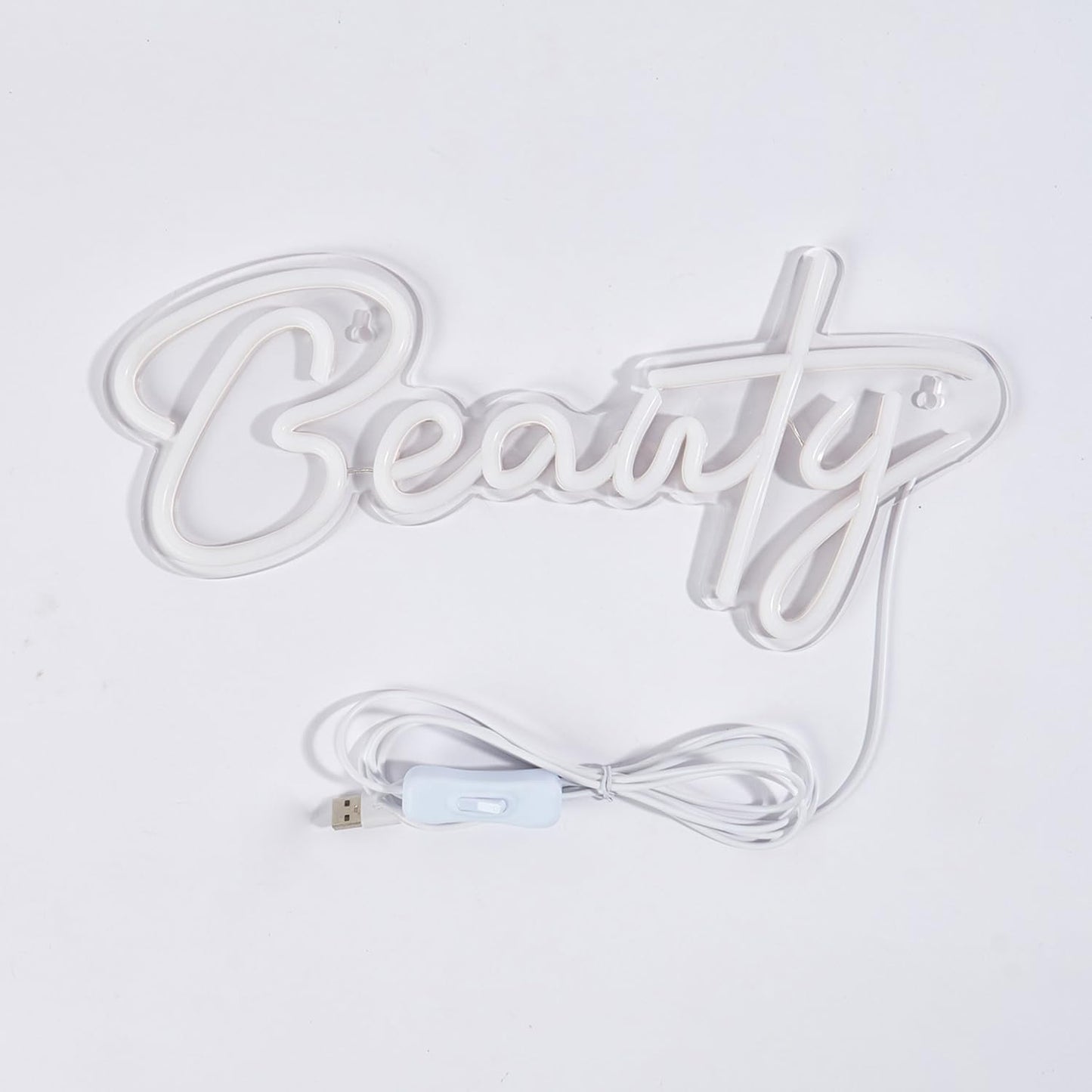 Chi-buy Beauty LED Neon Sign Letter Neon Lights for Bedroom USB Powered Wall Mounted Neon Signs For Room 3D Wall Art Wedding Party Living Room