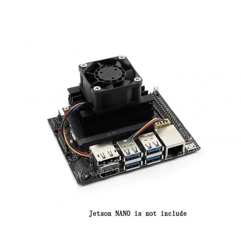 Jetson Nano Case (A) Acrylic Clear Case and Dedicated Cooling Fan PWM Adjustment Strong Cooling Air for Jetson Nano Developer Kit 4PIN Reverse-Proof
