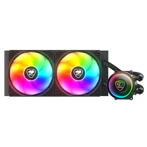Cougar Poseidon Elite 240 ARGB Liquid Cooling with Rotatable Pump Head and 2x ARGB Fans