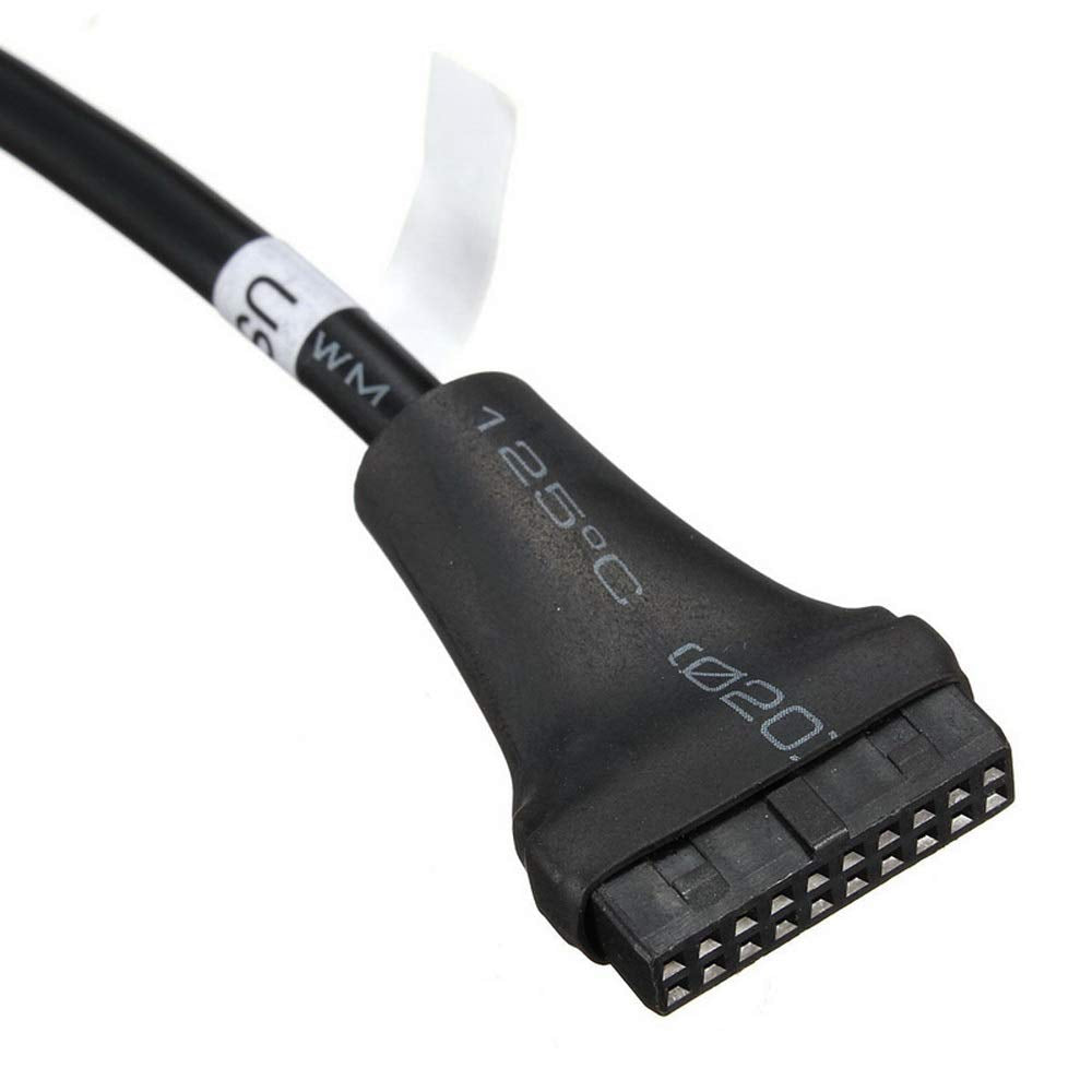 axGear USB 3.0 20-pin Header Female to USB 2.0 9-pin Male Adapter Converter Wire Cable