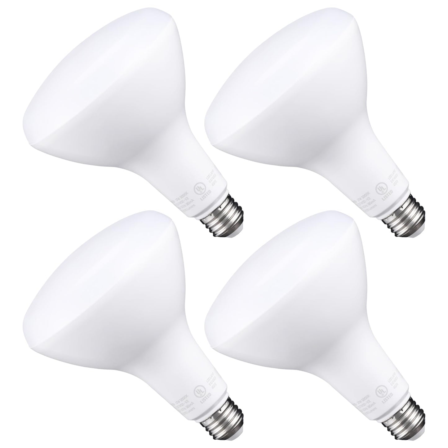 TORCHSTAR 4-Pack BR40 LED Light Bulbs Indoor Flood Light Bulbs 5000K