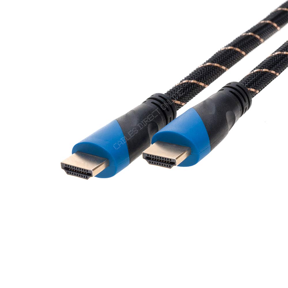 50FT Gold Plated HDMI Cable with Audio & Ethernet Return Channel, v 1.4, 1080P FHD, Compatible with TV, DVD, PS4, Xbox, Bluray