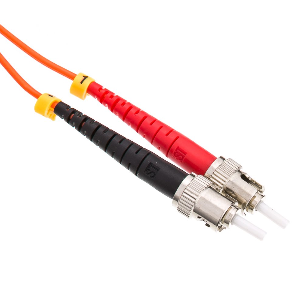 CableWholesale LC to ST OM2 Multimode Duplex Fiber Patch Cord, 1m/3.3ft