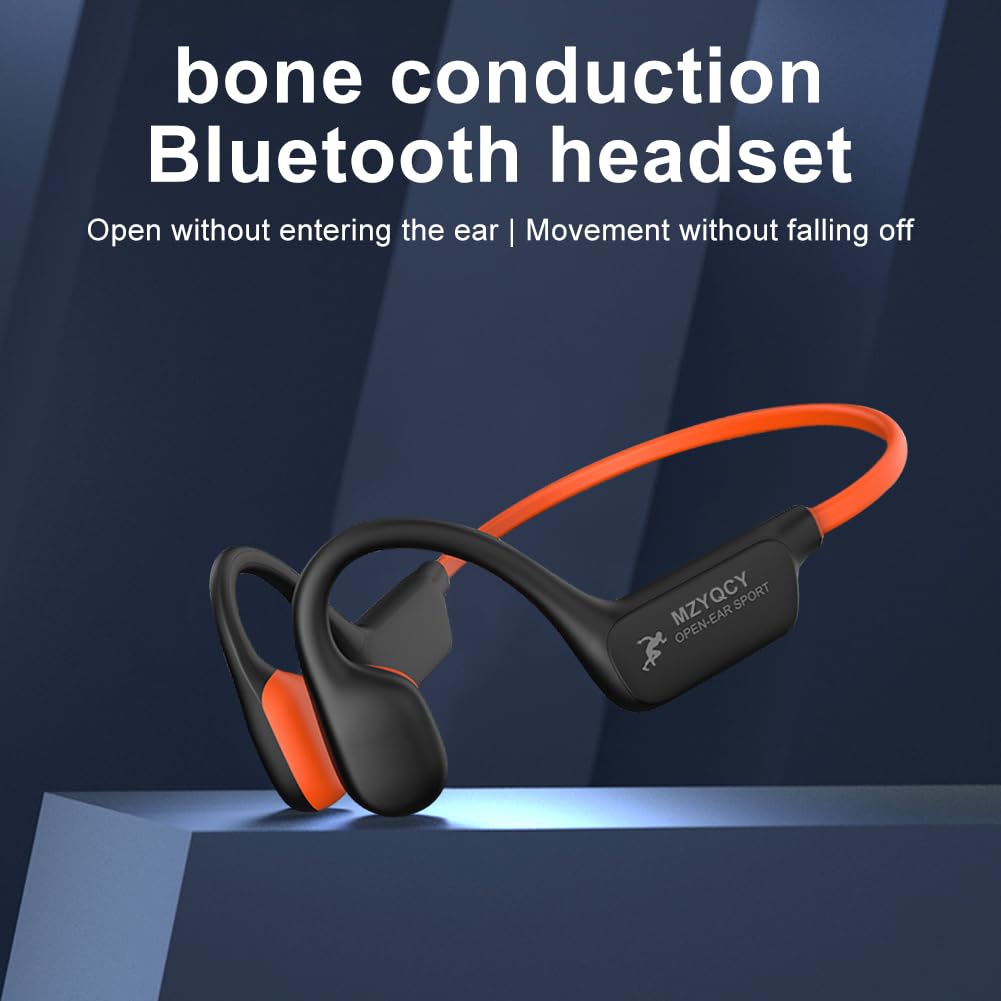 MZYQCY Bone Conduction Headphones,Open Ear Wireless Bluetooth 5.4 Headphones with Mic?IPX6 Waterproof Sport Bluetooth Headset?15H Playback?