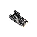 M.2 B+M Key to SATA III 2 Ports Expansion Card Jmicro JMB582 Chipset, Add Two SATA 3.0 Devices to Any M.2 2242 Slot SI-ADA40149