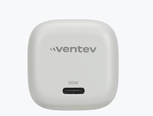 Ventev - 30W USB C Wall Charger for iPhone 16/16 Pro, iPhone 15/15 Pro/15 Pro Max, AirPods Pro, iPad Pro, iPad Air, Pixel 9, Samsung Galaxy S25 Ultra
