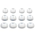 12pcs (TRS-W) Large (L) Replacement Ear Adapters Earbuds Ear Tips for in Ear Earphones with 4.9mm to 6.3mm Nozzle Attachment