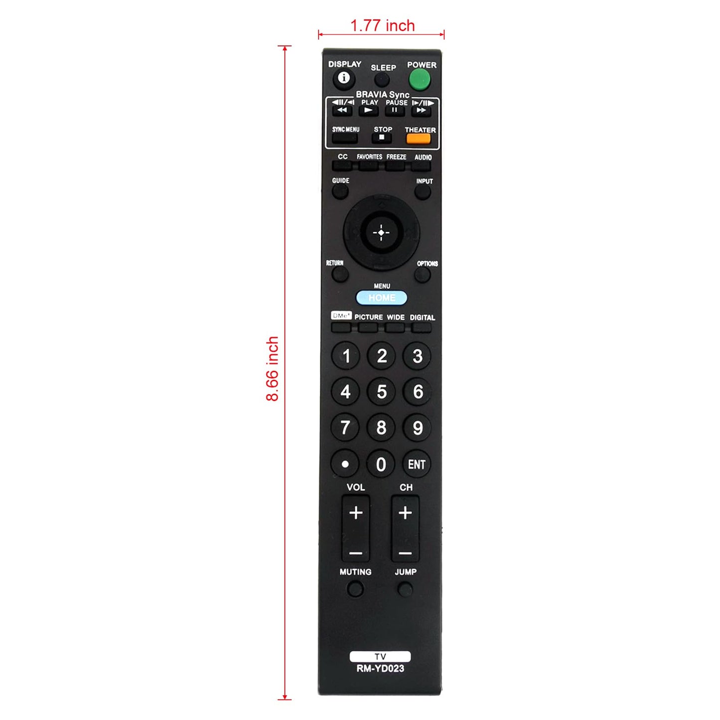 New RM-YD023 Replace Remote fit for Sony Bravia TV KDL-32VL140 KDL-32XBR6 KDL-37XBR6 KDL-40V4100 KDL-40V4150 KDL-40W4100 KDL-40WL140 KDL-42V4100