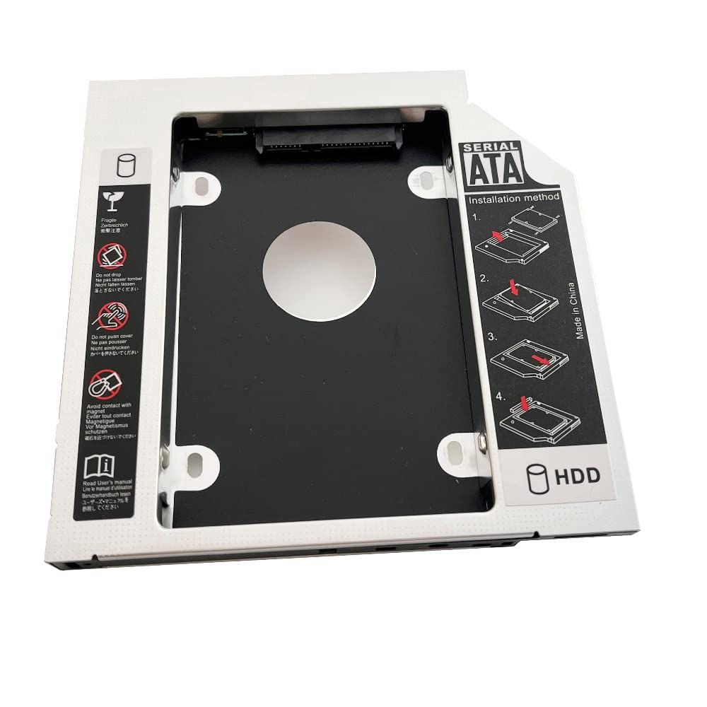 DY-tech 2nd Hard Drive HDD SSD Optical Bay Caddy Frame Tray for iMac A1311 A1312 2012 2011 2010 AD-5680H SATA Interface
