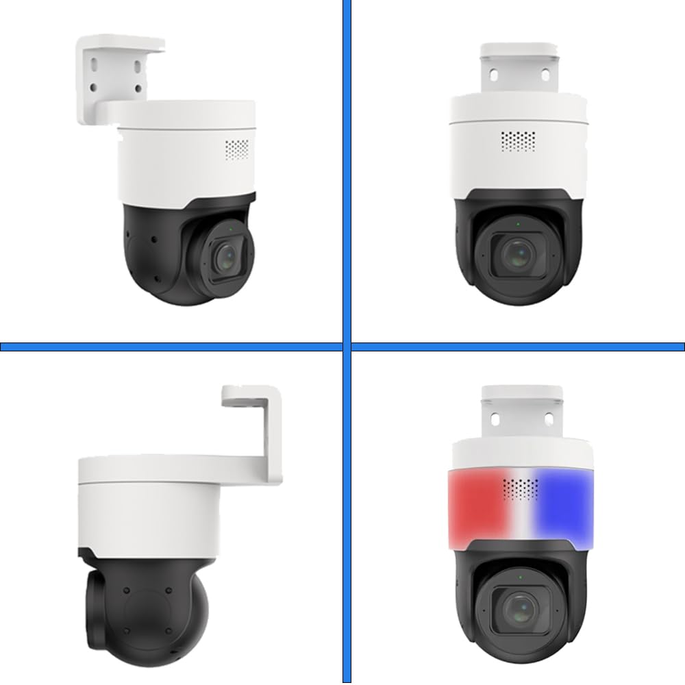 GW Security 8 Channel 12MP NVR with (4) x UHD 8MP 4K IP POE 4X Optical Zoom Motorized Two-Way Audio Auto Tracking PTZ Camera, Face Recognition