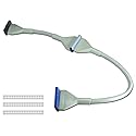 MyCableMart 35IN IDE Cable, ATA/133 Dual Drives 80 Wires Ribbon Bulk Cable, Round Beige