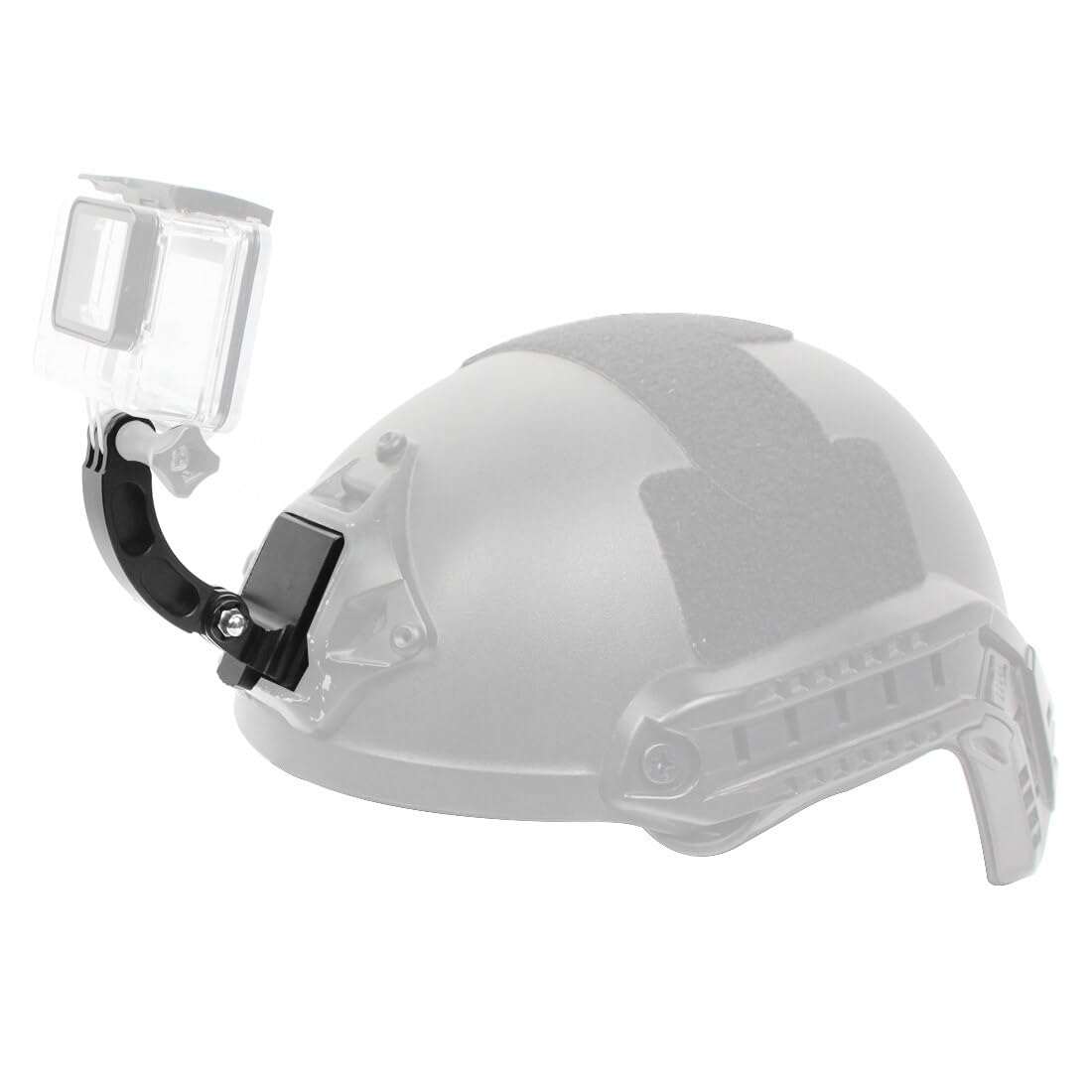 NovelGoal Aluminum 3 Hole NVG Helmet Mount Bracket Base with Extension Arm Screw Adapter Compatible with Go-pro OSMO Action Camera (Whole Set)