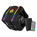 ARCTIC Freezer 50 (incl. A-RGB Controller) - Multi Compatible Dual Tower CPU Fan with A-RGB, CPU Air Cooler for AMD and Intel, Two Pressure-Optimised