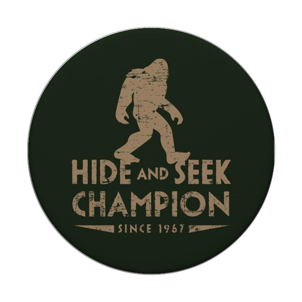 Bigfoot Hide & Seek Champion Green Sasquatch PopSockets Adhesive PopGrip