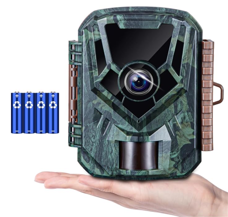 KJK Trail Camera 36MP 2.7K, Mini Game Camera with Night Vision 0.1s Trigger Time Motion Activated 130°Wide-Angle, Waterproof Trail Cam with 2.0” HD
