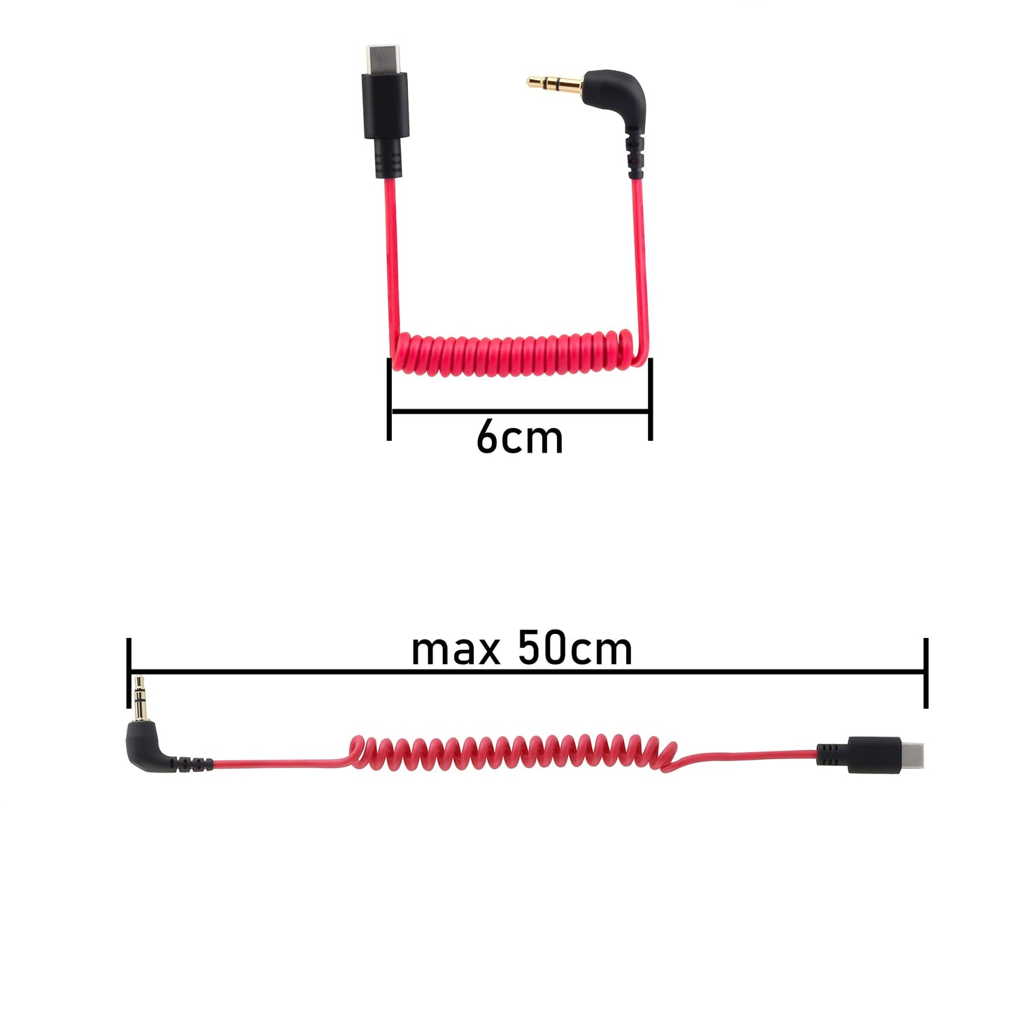 JCMOYUTY for Rode Wireless GO 2 / ME/Pro USB C to 3.5mm TRS Microphone Adapter Mic Cable, for Hollyland Lark M1 / M2 / MAX / 150 / M1 / MAX Duo DAC