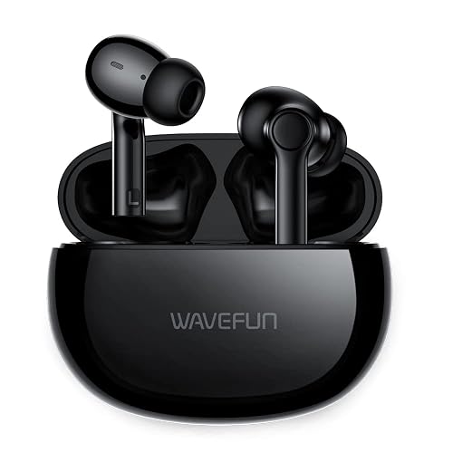 WAVEFUN Star Bluetooth Headphones, Deep Bass Wireless Earbuds with 10mm Driver, AI ENC Noise Cancelling for Clear Call, Bluetooth 5.3, 65ms Low