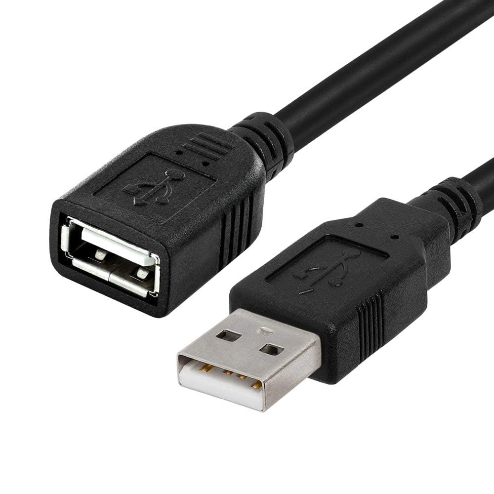 Cmple - High Speed USB to USB Extension Cable - Flexible Extender Cord - A Male to A Female Adapter Cable - USB 2.0 Extension Cable - 3 Feet Black