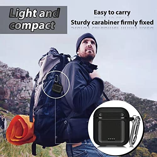 Claiol Protective Case Compatible for Tozo T6, Upgraded Shockproof Tozo T6 Case Cover with Metal Carabiner. (Black)
