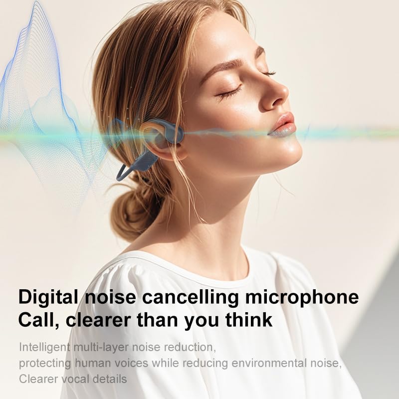 NXPGKEA Bone Conduction Headphones,Bluetooth 5.4 Open Ear Headphones,IPX5 Waterproof,Sweatproof,Splash-Proof,Long Battery Life,Headphones…