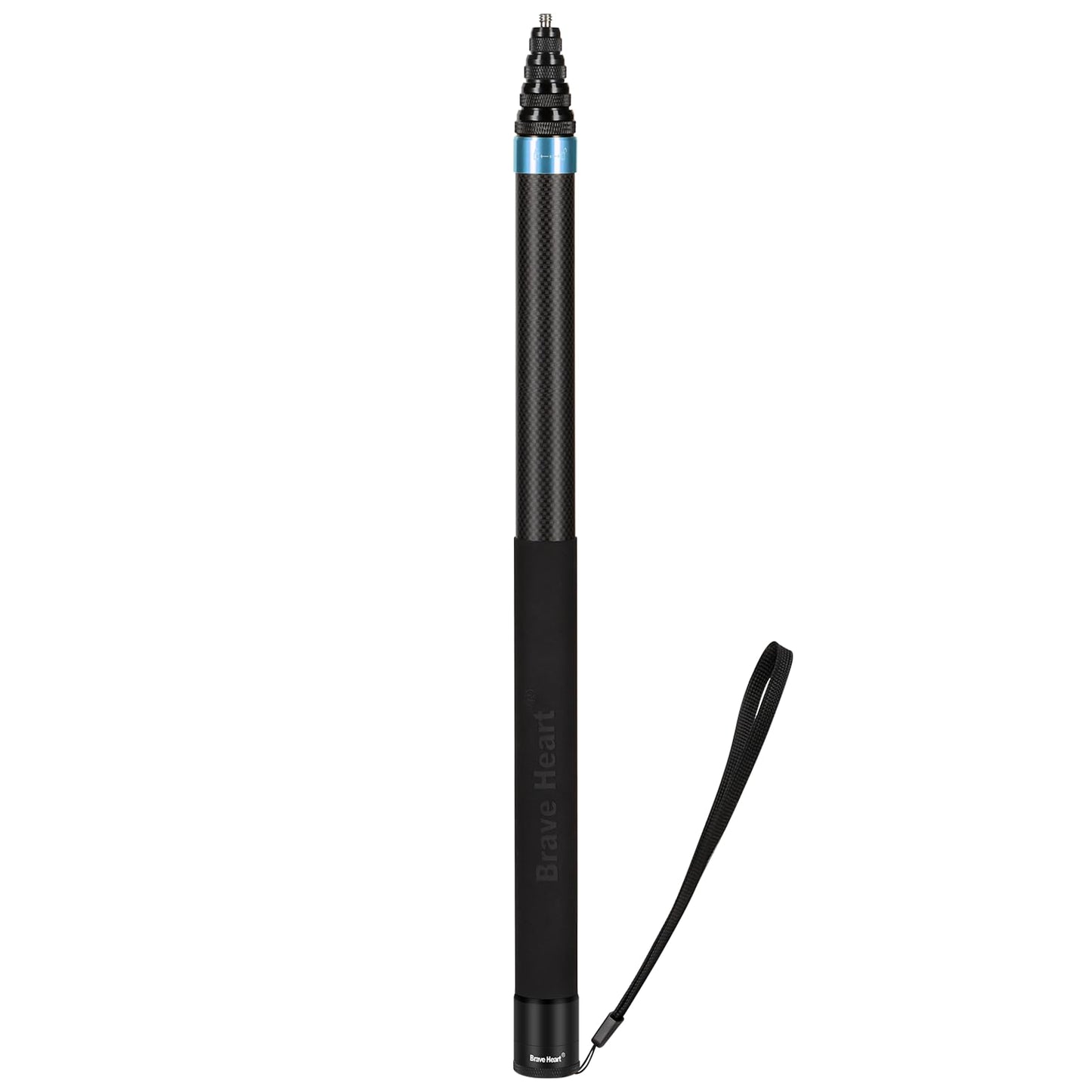 GleeGrow 17-118'' Extended Ultra Long Stick Invisible Carbon Fiber Selfie Stick for Insta360 for Insta 360 x5 x4 x3 x2 x one rs Action Cameras