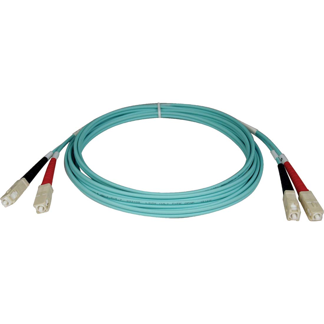 Tripp Lite 10Gb Duplex Multimode 50/125 OM3 LSZH Fiber Patch Cable (SC/SC) - Aqua, 2M (6-ft.)(N806-02M)