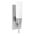 Access 50562-BS/OPL Transitional One Light Wall Fixture from Iron Collection in Pewter, Nickel, Silver Finish, 4.50 inches