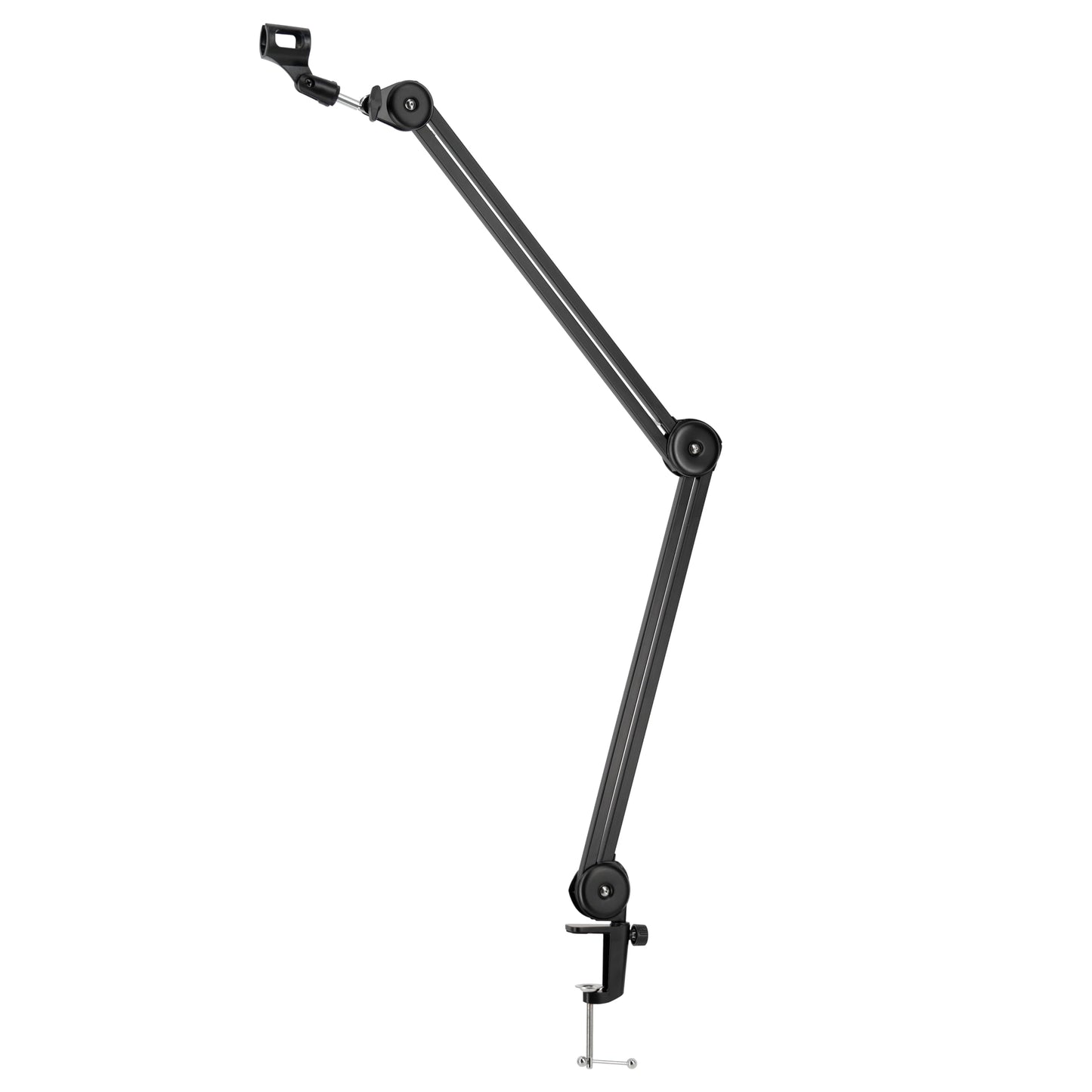 Clef Audio Labs Heavy Duty Adjustable Microphone Arm Stand - Professional Suspension Scissor Spring Boom with Universal Mic Clip and Sturdy Desk Clamp