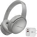 Bose QuietComfort Bluetooth Headphones, Wireless Headphones with Active Over Ear Noise Cancelling and Mic, + Green Extreme 20W 2-Port Wall Charger…