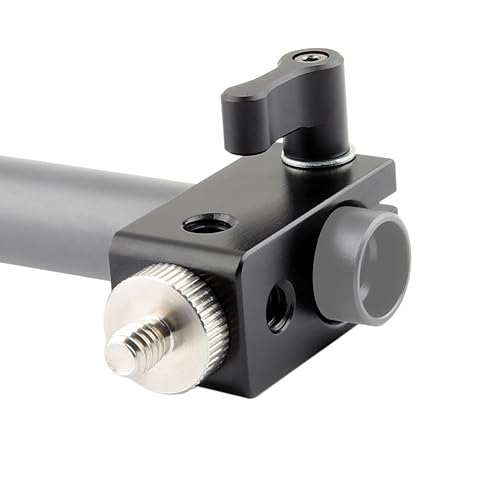 NICEYRIG Single Rod Clamp 15mm Rail Connector Adapter with 1/4 Screw for 15mm DSLR Rig