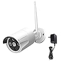 Cromorc 5MP Surveillance Bullet Camera Weatherproof Outdoor Indoor 3.6mm Lens IR Cut Day&Night Vision with 5DB Antenna with Bracket with Power Adapter