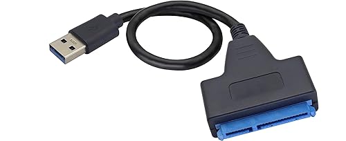 zdyCGTime SATA to USB Cable - USB 3.0 to 2.5” SATA III Hard Drive Adapter - External Converter for 2.5 inch SSD&HDD Data Transfer Support UASP 20cm