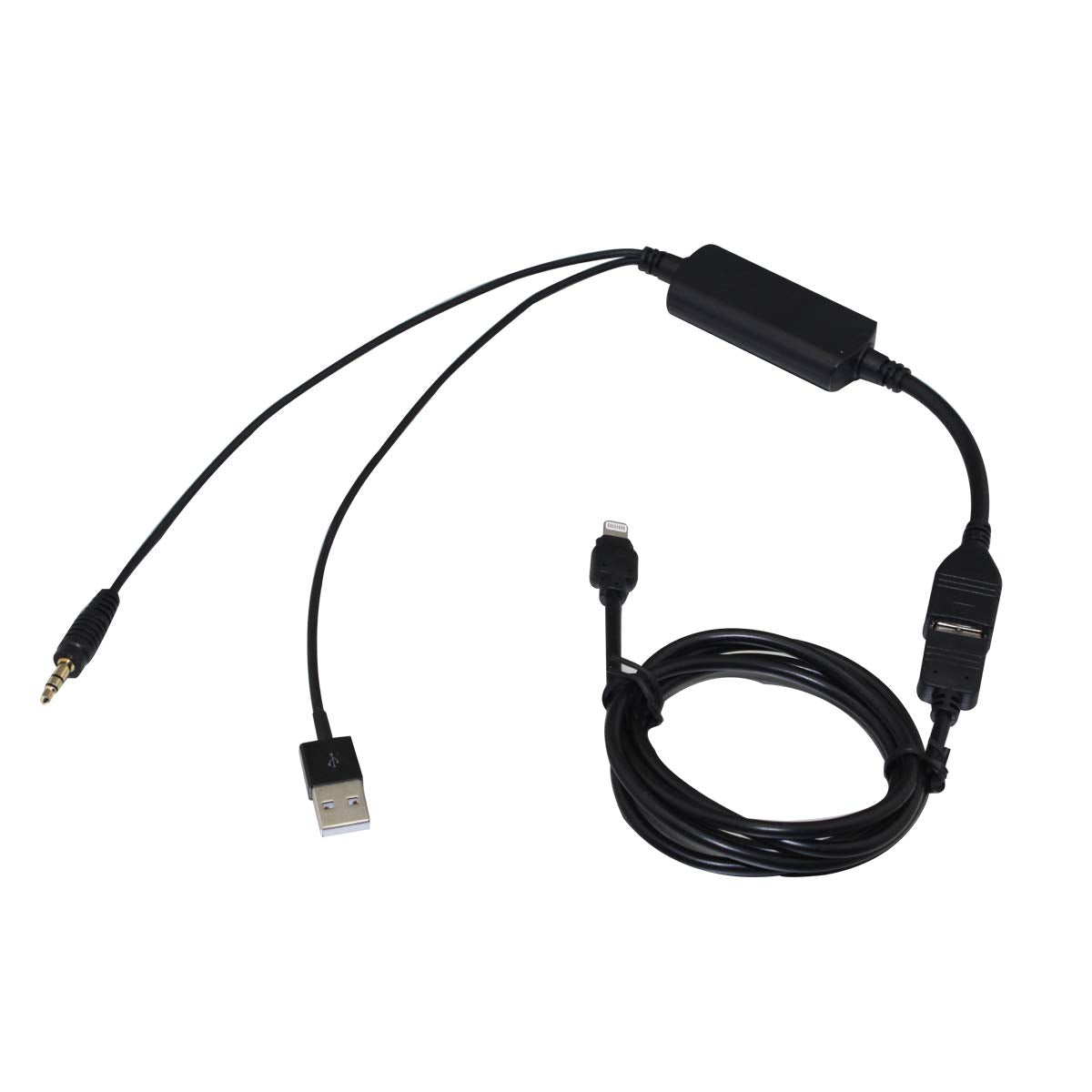 Yongjiangxia USB 3.5Mm Aux Interface Cable Compatible with BMW X3 X5 Series 3 5 Mini Charging Play Music