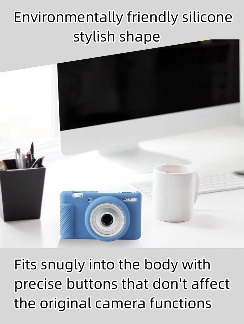 SZHSYJY Camera Case for Sony ZV-1F/ ZV-1 II/ZV-1M2 Digital Camera,ZV1F Soft Silicone Protective Bag,Anti-Scratch Slim Fit Soft Sleeve with ZV1 F