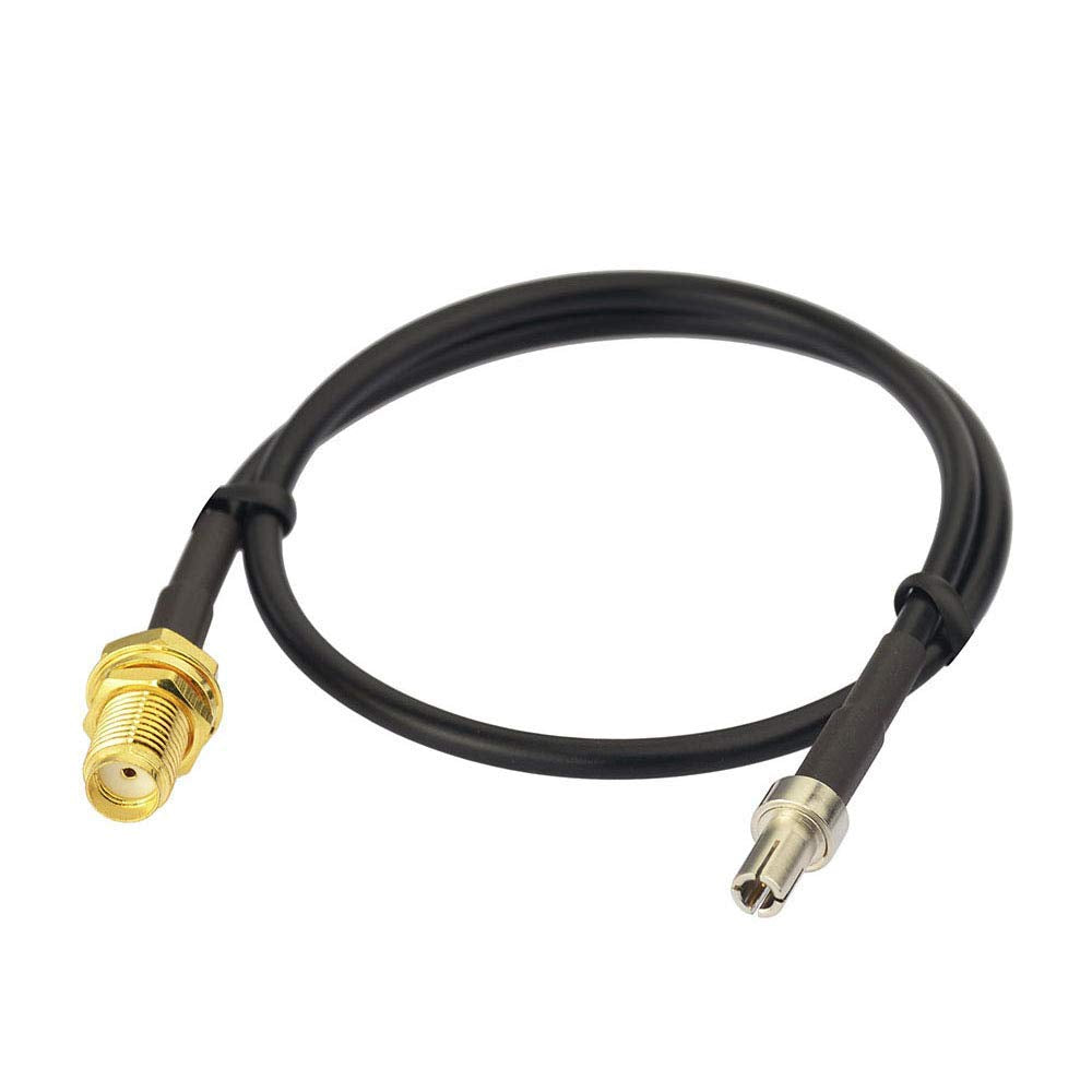 Eightwood TS9 Male to SMA Female Bulkhead External Antenna Adapter Cable 12 inch (2-Pack) for 4G LTE AT&T USB Modem MiFi Hotspot Nighthawk MR1100
