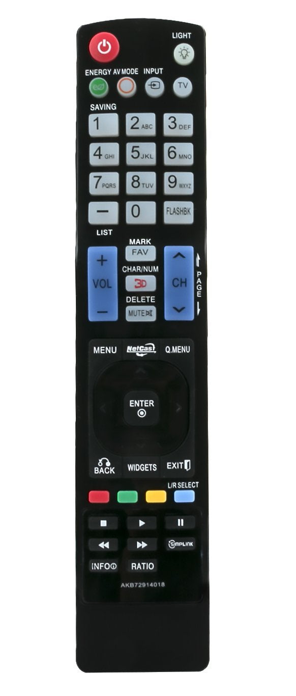 AKB72914018 Replaced Remote Control Compatible with LG LCD LED Plasma TV 32LD550 55LD650 42LE5400 47LE5500 32LE5400 46LD550 47LE5400 55LE5500 52LD550