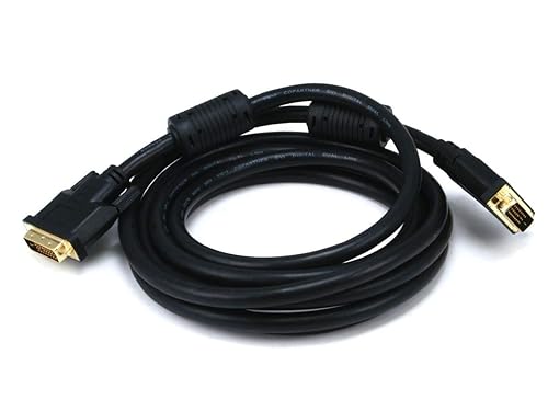 Monoprice Dual Link DVI-D Cable - CL2, Up to 2560x1600 Resolution, Up to 9.9 Gbps Speeds, 28AWG, 10 Feet, Black