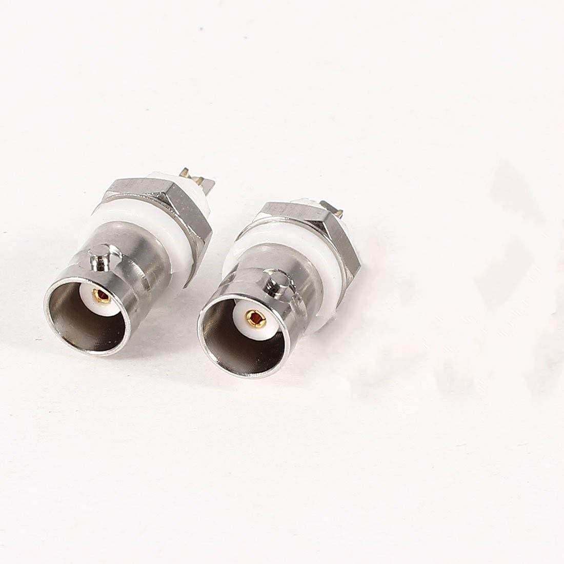 GDQLCNXB BNC Female Jack Bulkhead Solder Panel Mount Insulated Coax Rf Connector - (6 Pcs)