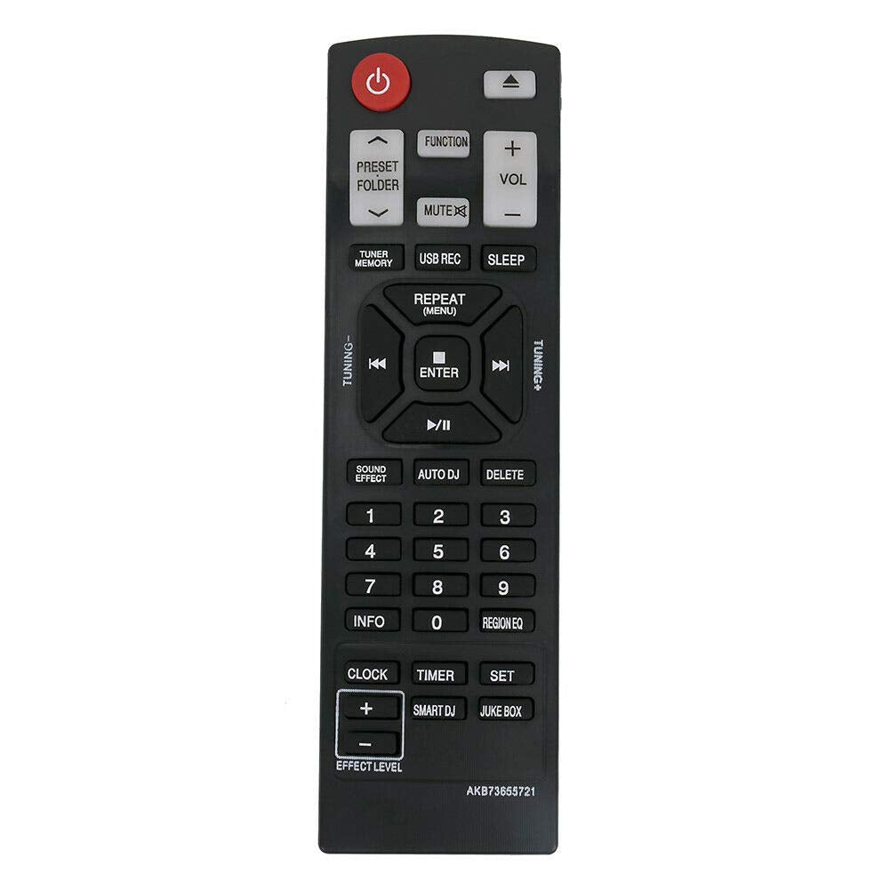 New AKB73655721 Replace Remote Control for LG CD Home Audio CM8430 CM8530 CMS8530W CMS8530F