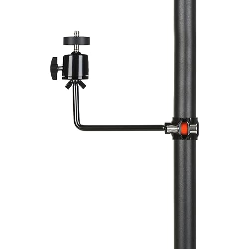 Side-Arm 1" to 1.2" Round Pole Mount for Trail Camera, Heavy-Duty Mounting Bracket with 1/4" Tripod Multi-Pivot for Hunting Cameras & Solar Panels