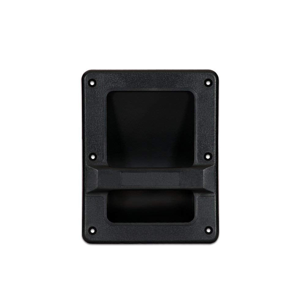 MIYAKO Speaker Cabinet Plastic Bar Handles Black Recessed Heavy Duty 8.3" X 6.5" (1 Pair - 2 pcs)