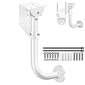 Adjustable Aluminum L-Shaped Security Camera Wall Mount - 38/45mm Tube, 30-60cm Length, Heavy-Duty Indoor/Outdoor Bracket for Dome/IP/PTZ Cameras